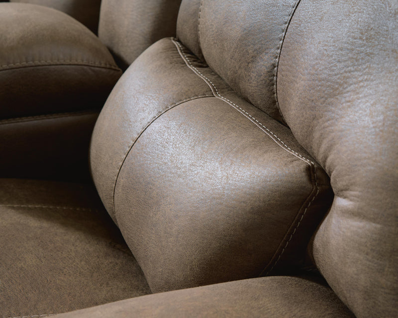 Beckley Place Earth Power Reclining Loveseat with Console - PC9180218