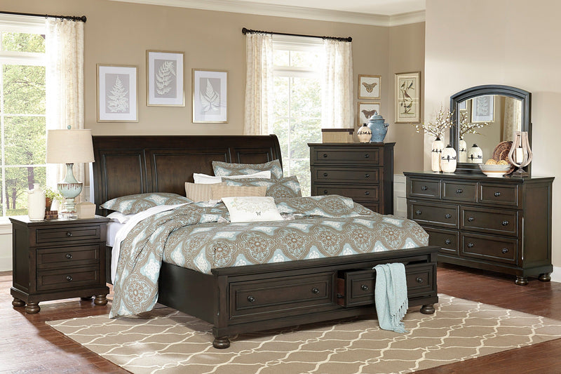 Begonia Grayish Brown Sleigh Storage Platform Bedroom Set - DMV FurnitureBedroom Set
