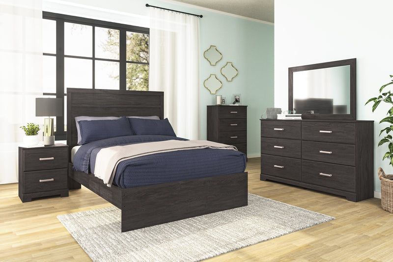 Belachime Black Full Panel Bed - DMV FurnitureFull Bed