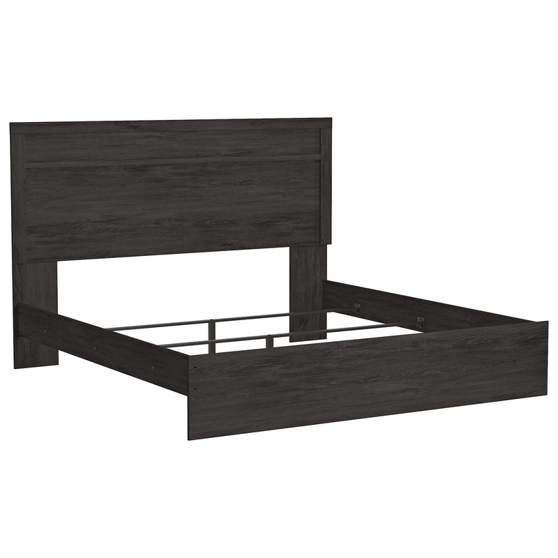 Belachime Black King Panel Bed - DMV FurnitureKing Bed