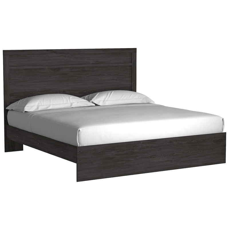 Belachime Black King Panel Bed - DMV FurnitureKing Bed