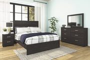 Belachime Black Queen Panel Bed - DMV FurnitureQueen Bed