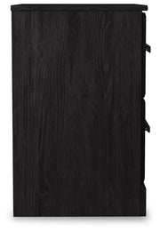 Belachime Charcoal King Panel Bed and Nightstand - B2589B9