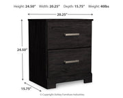Belachime King Panel Bed with Dresser and 2 Nightstands in Charcoal from Ashley - DMV Furniture
