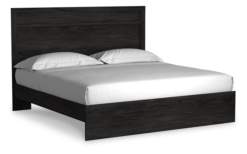 Belachime King Panel Bed with Dresser and 2 Nightstands in Charcoal from Ashley - DMV Furniture