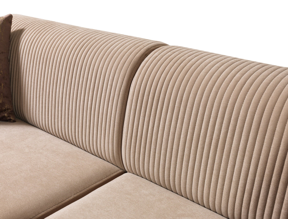 Belinda Coffee Velvet Sofa & Loveseat