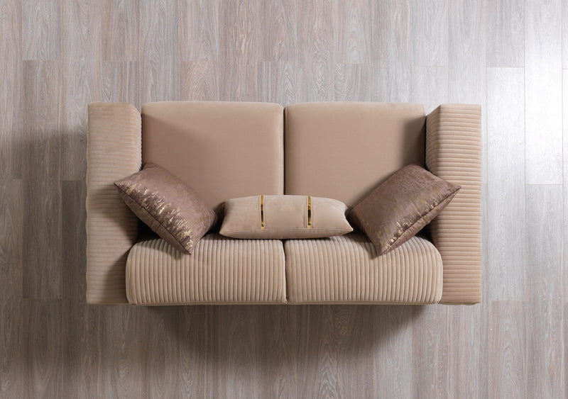 Belinda Coffee Velvet Sofa & Loveseat