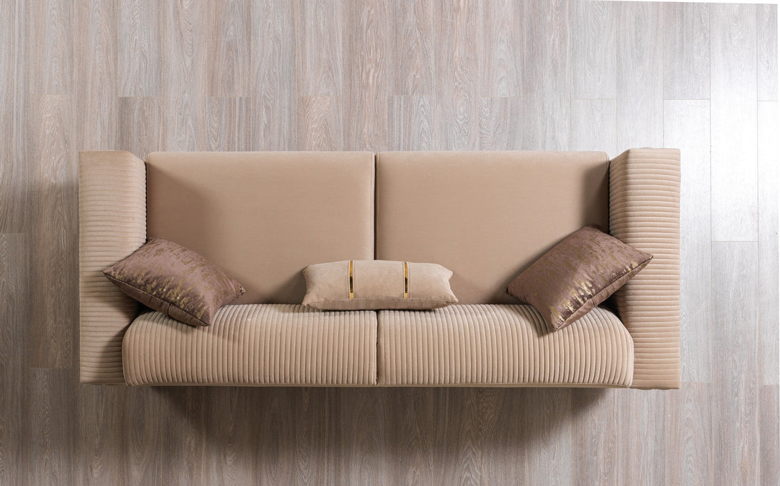 Belinda Coffee Velvet Sofa & Loveseat