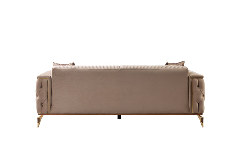 Belinda Coffee Velvet Sofa & Loveseat