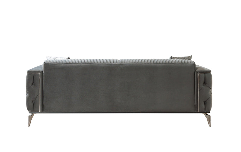 Belinda Gray Velvet Sofa & Loveseat