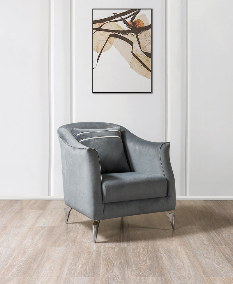 Belinda Gray Velvet Sofa & Loveseat
