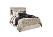 Bellaby Queen Panel Headboard Bed with Mirrored Dresser, Chest and Nightstand in Whitewash - PKG004642