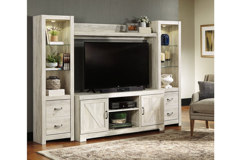 Bellaby Whitewash 4 - Piece Entertainment Center - DMV FurnitureEntertainment Center