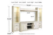 Bellaby Whitewash 4 - Piece Entertainment Center - DMV FurnitureEntertainment Center