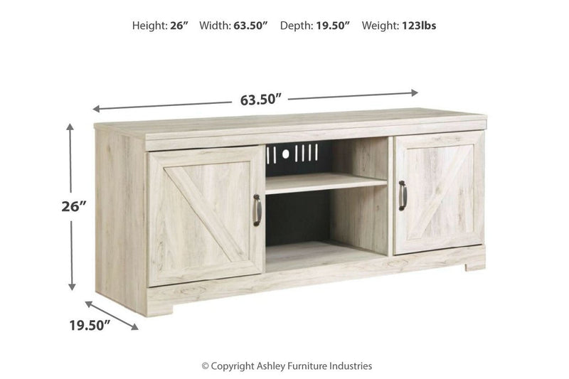 Bellaby Whitewash 63" TV Stand - DMV FurnitureEntertainment Center