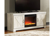 Bellaby Whitewash 63" TV Stand with Fireplace - DMV FurnitureTV Stand