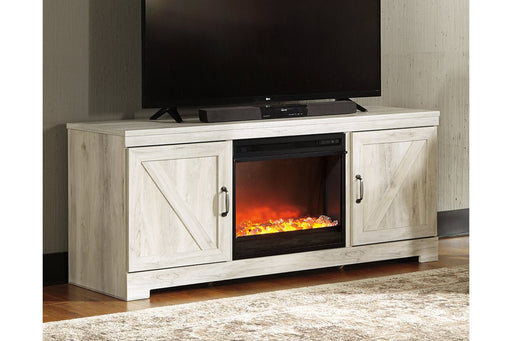 Bellaby Whitewash 63" TV Stand with Fireplace - DMV FurnitureTV Stand