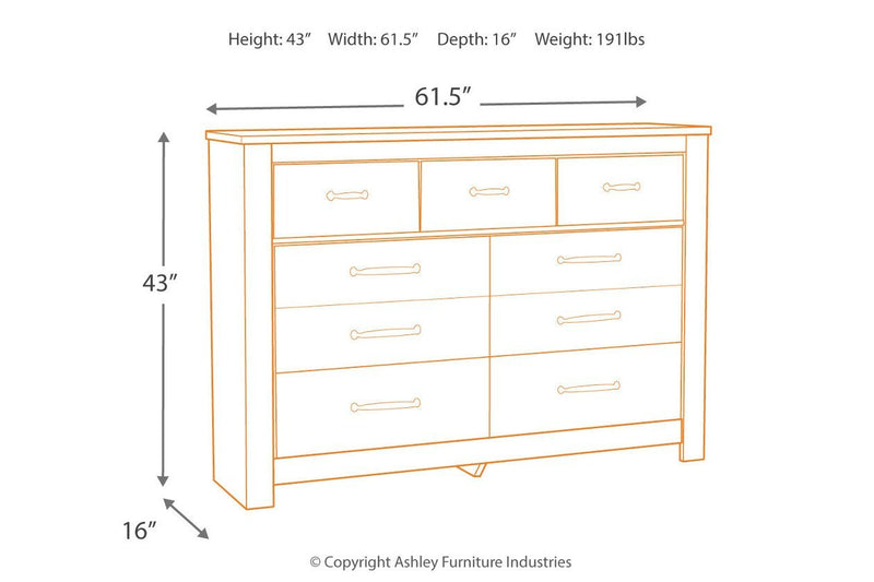 Bellaby Whitewash Dresser - DMV FurnitureDresser