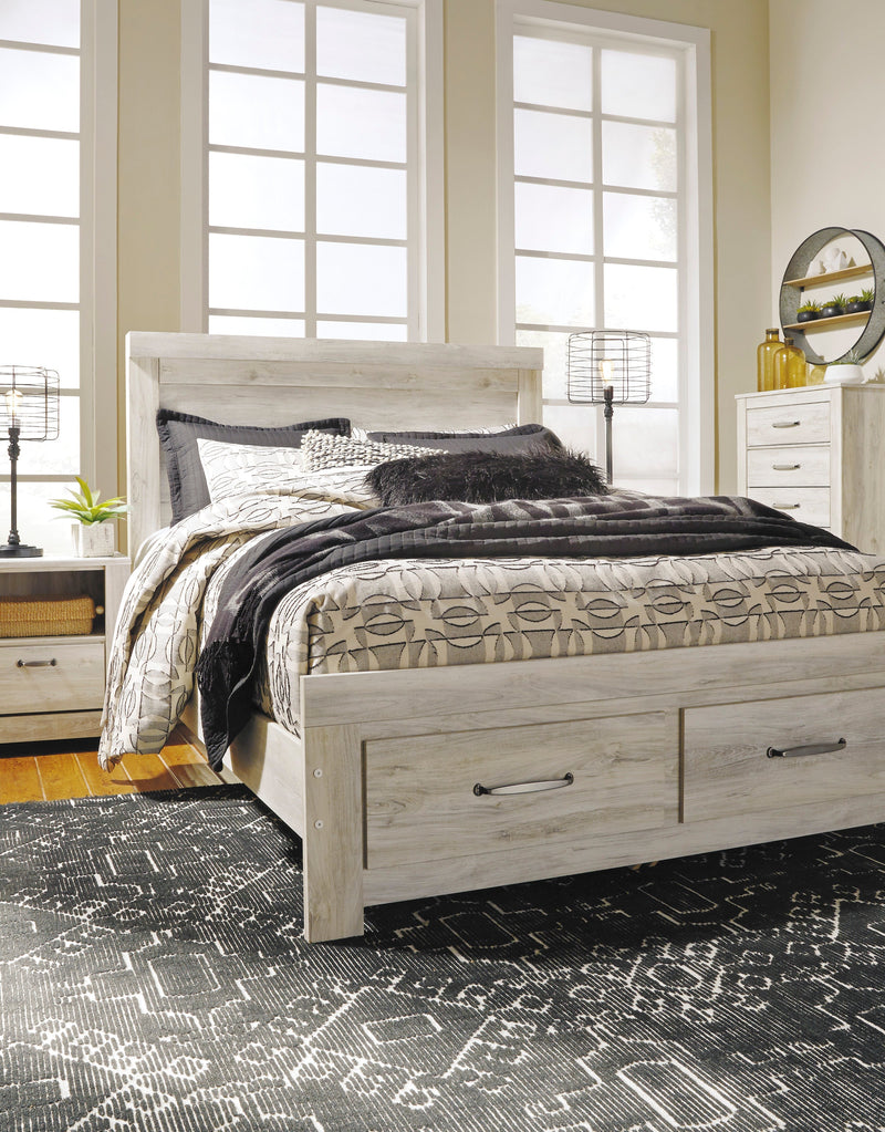 Bellaby Whitewash Footboard Storage Platform Bedroom Set - DMV FurnitureBedroom Set