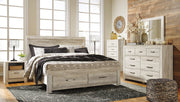 Bellaby Whitewash Footboard Storage Platform Bedroom Set - DMV FurnitureBedroom Set