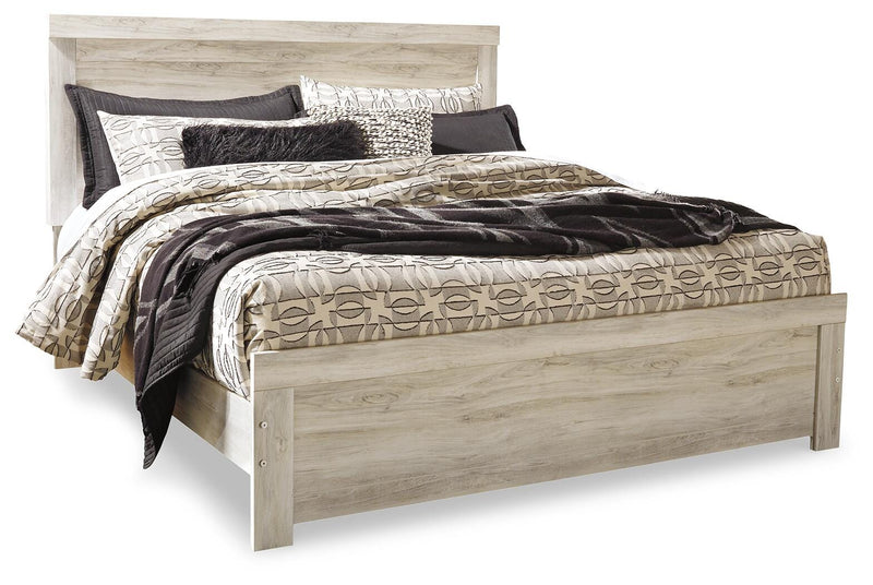 Bellaby Whitewash King Panel Bed, Dresser, Mirror, Chest and 2 Nightstands - B331B17