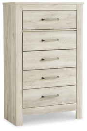 Bellaby Whitewash King Panel Bed, Dresser, Mirror, Chest and 2 Nightstands - B331B17