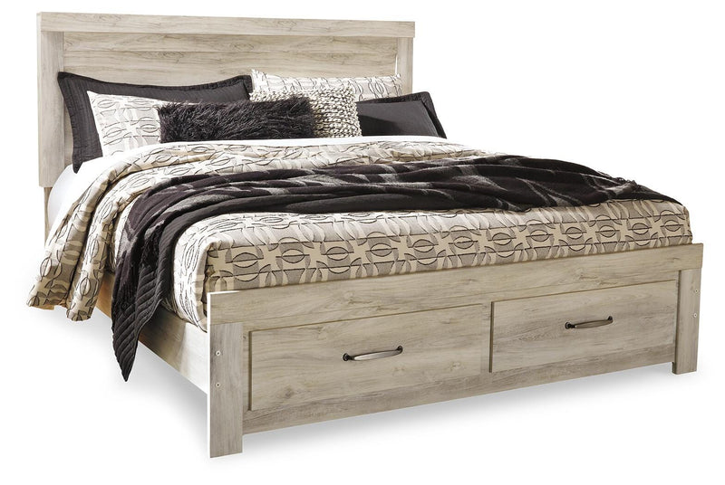 Bellaby Whitewash King Storage Bed, Dresser, Mirror, Chest and 2 Nightstands - B331B20