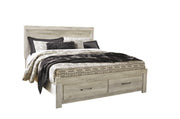 Bellaby Whitewash King Storage Platform Bed - DMV FurnitureKing Bed