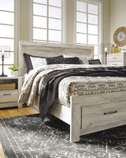 Bellaby Whitewash King Storage Platform Bed - DMV FurnitureKing Bed