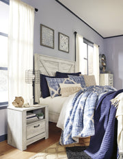 Bellaby Whitewash Queen Crossbuck Panel Bed - DMV FurnitureQueen Bed