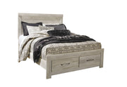 Bellaby Whitewash Queen Storage Platform Bed - DMV FurnitureQueen Bed