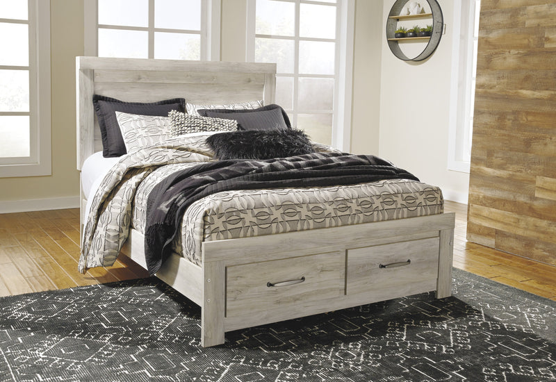 Bellaby Whitewash Queen Storage Platform Bed - DMV FurnitureQueen Bed