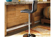 Bellatier Black/Chrome Finish Adjustable Height Bar Stool (Set of 2) - DMV FurnitureBarstool