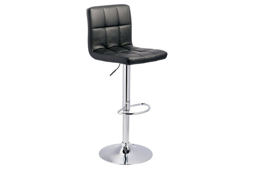 Bellatier Black/Chrome Finish Adjustable Height Bar Stool (Set of 2) - DMV FurnitureBarstool