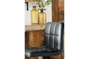 Bellatier Black/Chrome Finish Adjustable Height Bar Stool (Set of 2) - DMV FurnitureBarstool