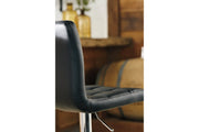 Bellatier Black/Chrome Finish Adjustable Height Bar Stool (Set of 2) - DMV FurnitureBarstool