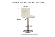 Bellatier Bone Adjustable Height Bar Stool (Set of 2) - DMV FurnitureBarstool