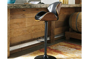 Bellatier Brown Adjustable Height Bar Stool - DMV FurnitureBarstool