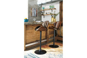 Bellatier Brown Adjustable Height Bar Stool - DMV FurnitureBarstool