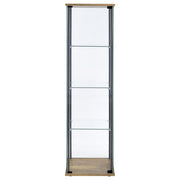 Bellatrix 3-shelf Clear Glass Curio Cabinet Mango - 950172MGO