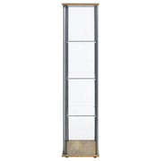 Bellatrix 3-shelf Clear Glass Curio Cabinet Mango - 950172MGO