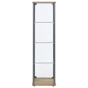 Bellatrix 3-shelf Clear Glass Curio Cabinet Mango - 950172MGO