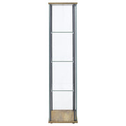 Bellatrix 3-shelf Clear Glass Curio Cabinet Mango - 950172MGO