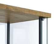 Bellatrix 3-shelf Clear Glass Curio Cabinet Mango - 950172MGO
