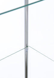 Bellatrix 3-shelf Clear Glass Curio Cabinet White - 951072