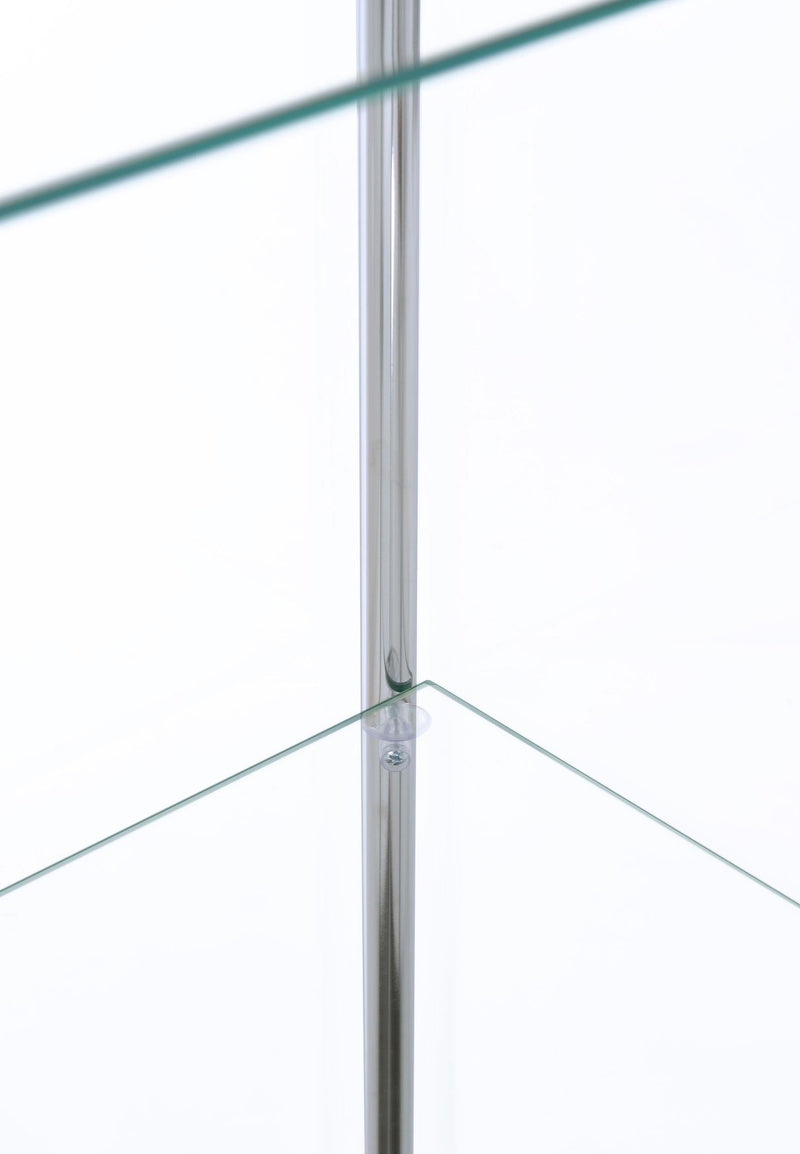 Bellatrix 3-shelf Clear Glass Curio Cabinet White - 951072