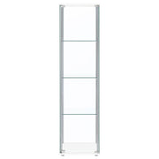 Bellatrix 3-shelf Clear Glass Curio Cabinet White - 951072