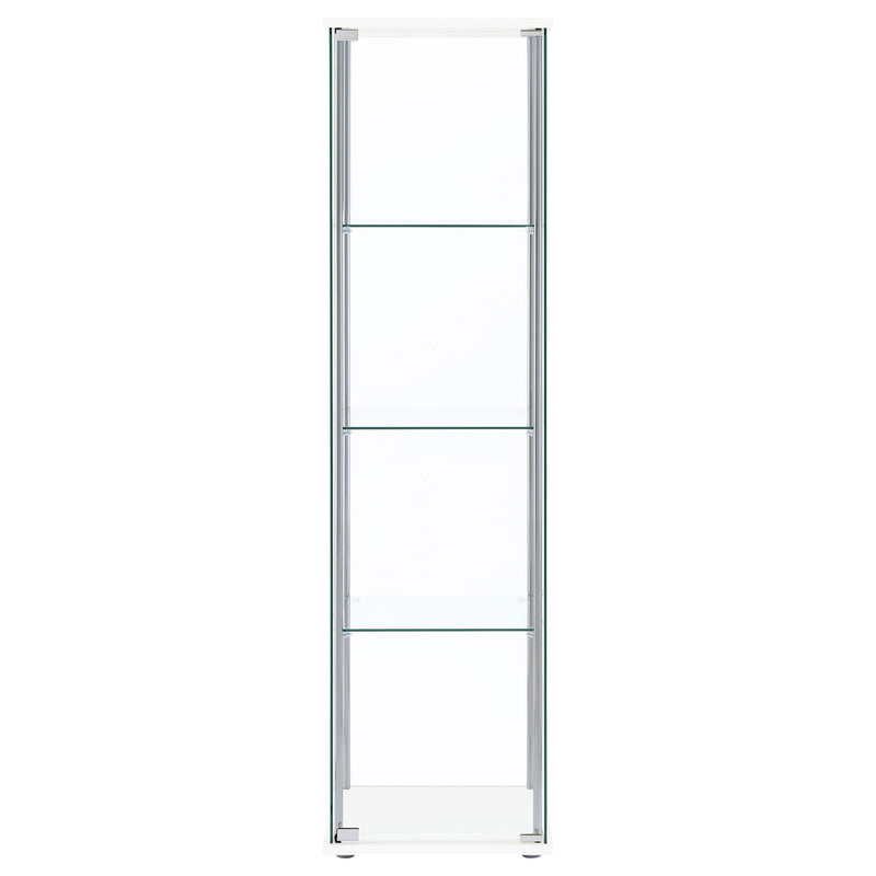 Bellatrix 3-shelf Clear Glass Curio Cabinet White - 951072