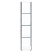 Bellatrix 3-shelf Clear Glass Curio Cabinet White - 951072