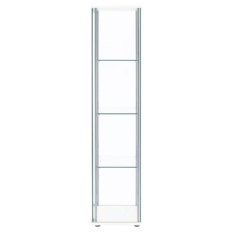 Bellatrix 3-shelf Clear Glass Curio Cabinet White - 951072
